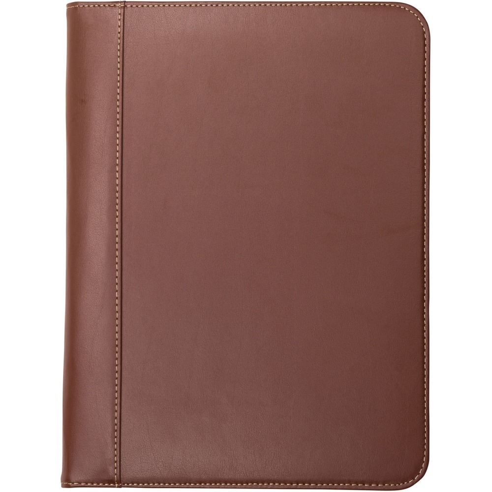 SAM71716 - Take control of your day with this leather padfolio. Included writing pad offers a convenient way to take notes on-the-go. Large document pocket organizes loose files, folders and documents for enhanced organization. Card slot provides easy access to your cards for immediate retrieval. Pen holder ensures you always have a writing utensil within quick reach.