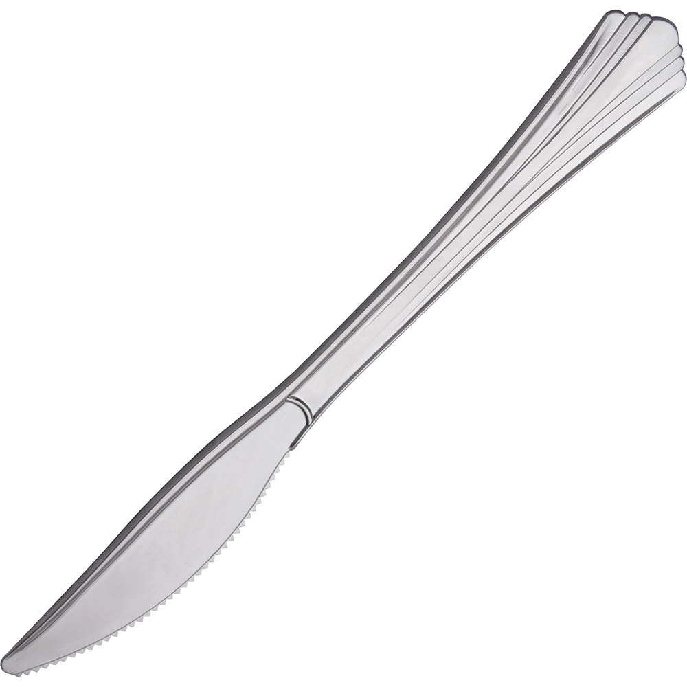 WNA630155 - Combining the sleek look of stainless steel with the convenience of disposability, this heavyweight cutlery resembles the look of real silverware to provide a high level of style and performance. Their stunning appearance can be used with virtually any course from appetizers to desserts. Disposable design allows fast, easy cleanup after use. Cutlery adds a formal, upscale touch to corporate events, take-out dining, salad bars and more.