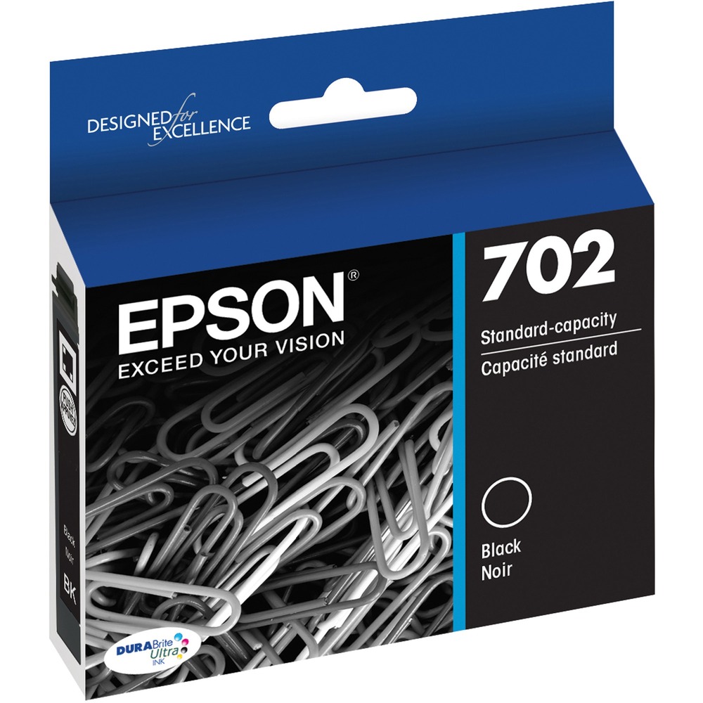 EPST702120S - Replace only the cartridge that runs out in your Epson WorkForce Pro WF-3720, WF-3730 and WF-3733 with this individual ink cartridge. Epson's revolutionary DURABrite Ultra Ink produces prints that look brilliant on both plain and glossy photo paper. Only one set of cartridges is needed to print amazing documents and great photos. You won't need to spend additional money on specialized cartridges to print on either plain or photo paper. Cartridge yields approximately 350 pages.
