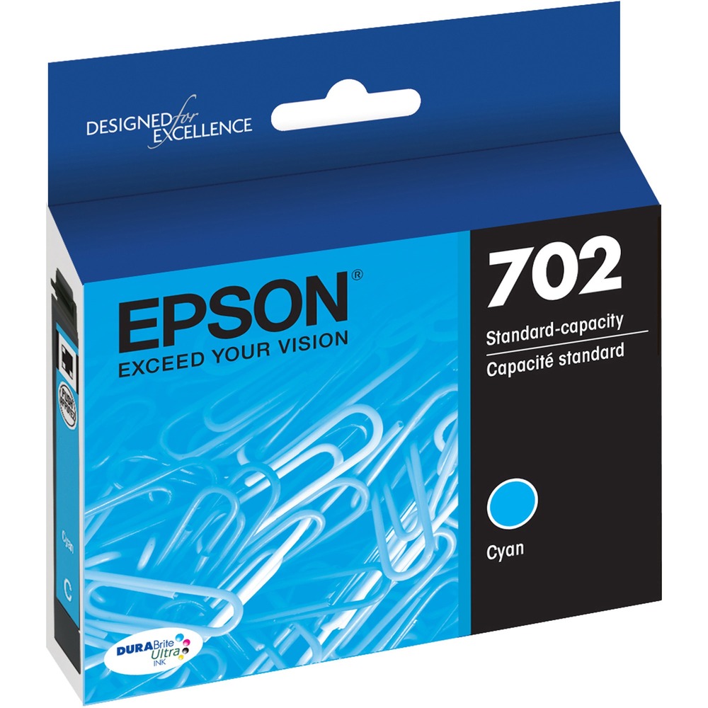 EPST702220S - Replace only the cartridge that runs out in your Epson WorkForce Pro WF-3720, WF-3730 and WF-3733 with this individual ink cartridge. Epson's revolutionary DURABrite Ultra Ink produces prints that look brilliant on both plain and glossy photo paper. Only one set of cartridges is needed to print amazing documents and great photos. You won't need to spend additional money on specialized cartridges to print on either plain or photo paper. Cartridge yields approximately 300 pages.