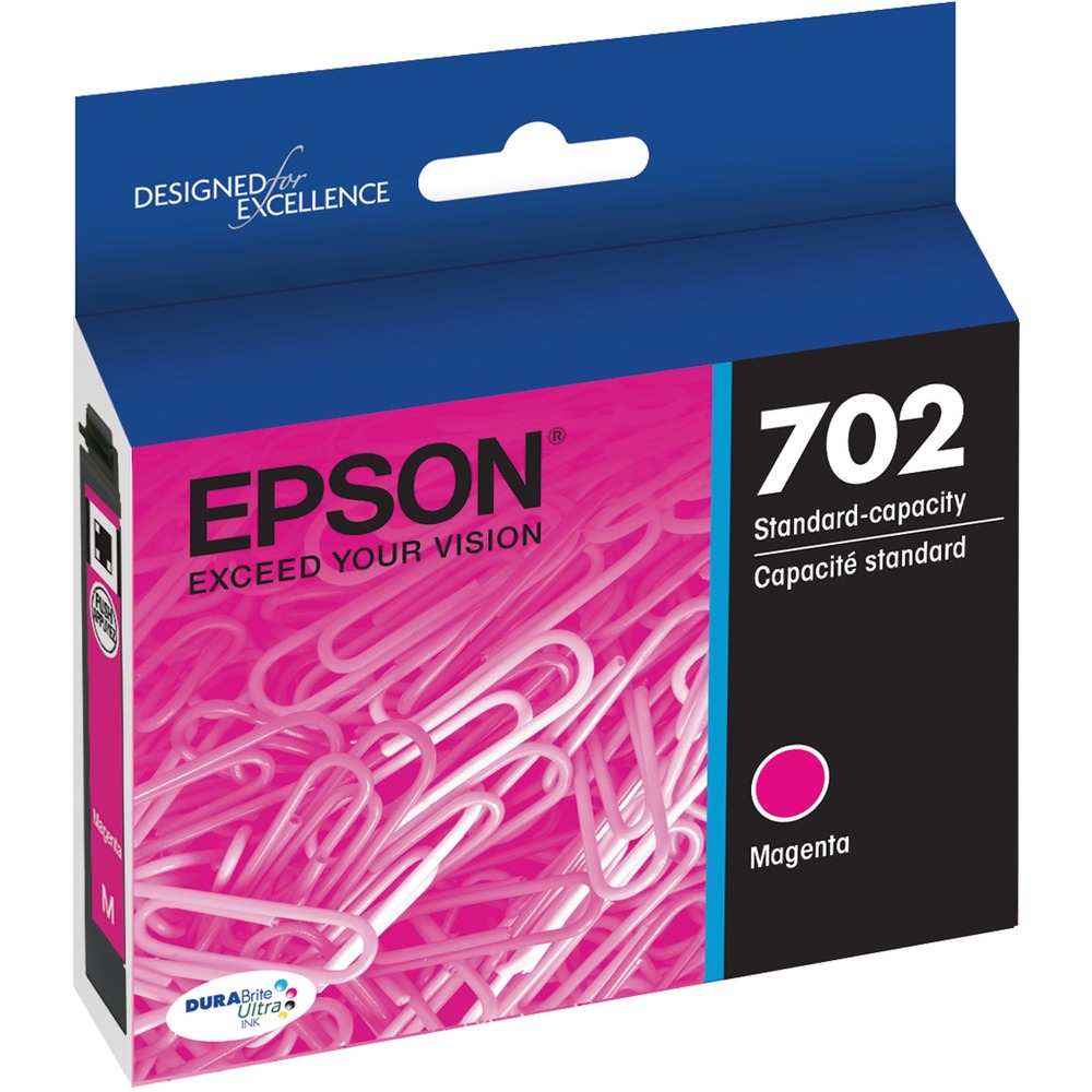 EPST702320S - Replace only the cartridge that runs out in your Epson WorkForce Pro WF-3720, WF-3730 and WF-3733 with this individual ink cartridge. Epson's revolutionary DURABrite Ultra Ink produces prints that look brilliant on both plain and glossy photo paper. Only one set of cartridges is needed to print amazing documents and great photos. You won't need to spend additional money on specialized cartridges to print on either plain or photo paper. Cartridge yields approximately 300 pages.