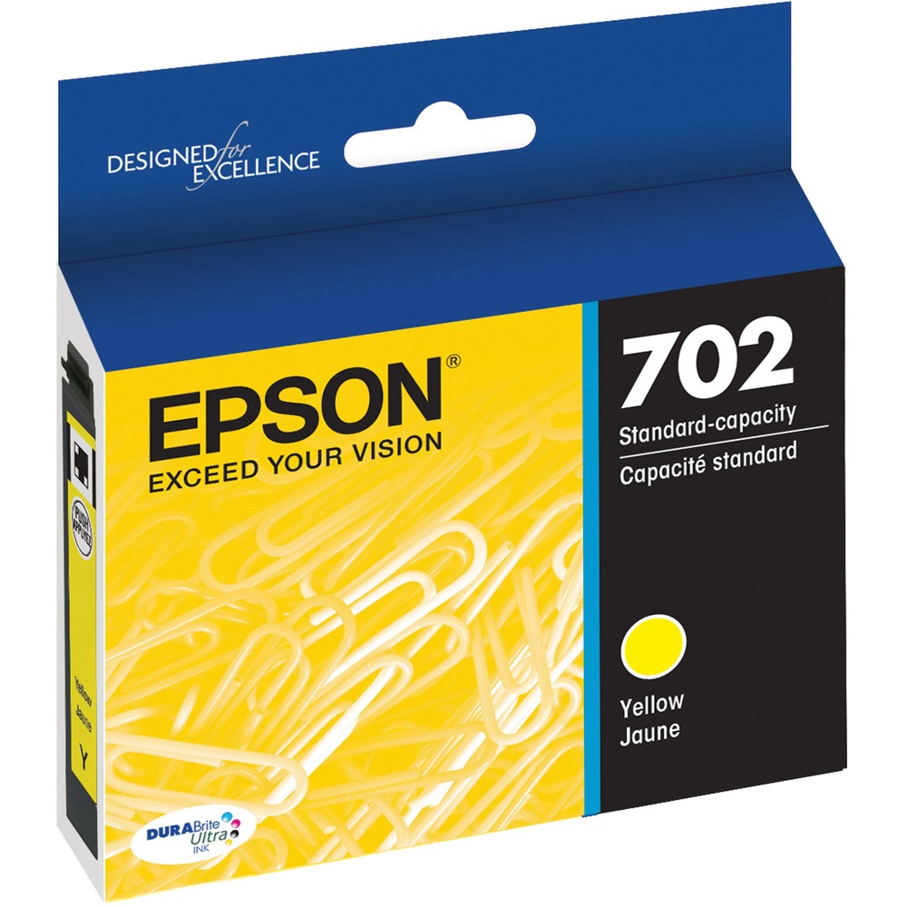 EPST702420S - Replace only the cartridge that runs out in your Epson WorkForce Pro WF-3720, WF-3730 and WF-3733 with this individual ink cartridge. Epson's revolutionary DURABrite Ultra Ink produces prints that look brilliant on both plain and glossy photo paper. Only one set of cartridges is needed to print amazing documents and great photos. You won't need to spend additional money on specialized cartridges to print on either plain or photo paper. Cartridge yields approximately 300 pages.