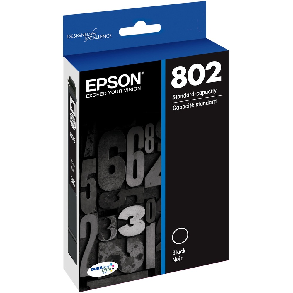 EPST802120S - Replace only the cartridge that runs out in your Epson WorkForce Pro EC-4030, EC-4040, WF-4020, WF-4030, WF-4720, WF-4730, WF-4734 and WF-4740 with this individual ink cartridge. Epson's revolutionary DURABrite Ultra Ink produces prints that look brilliant on both plain and glossy photo paper. Only one set of cartridges is needed to print amazing documents and great photos. You won't need to spend additional money on specialized cartridges to print on either plain or photo paper. Cartridge yields approximately 900 pages.