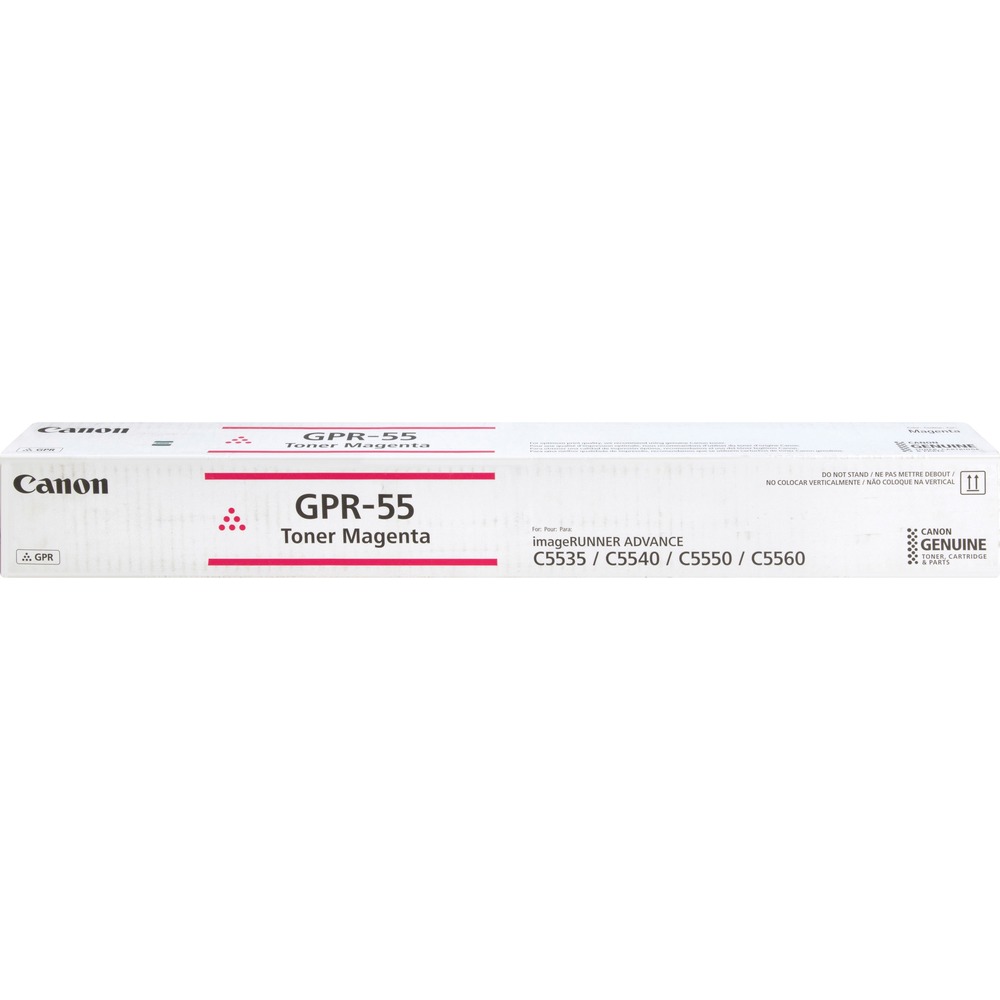 CNM0483C003 - GPR-55 toner cartridge is designed for use with Canon imageRunner Advance C5535i, C5540i, C5550i and C5560i. Consistent performance meets high-quality output. Easy-install cartridge saves time and boosts productivity. Bottle cartridge yields approximately 60,000 pages.