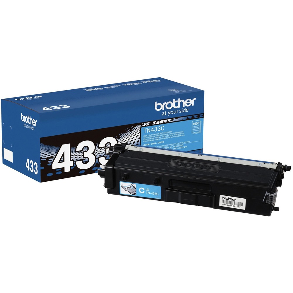 BRTTN433C - Toner cartridge offers a high yield for high-volume printing. It is compatible with Brother HL-L8260CDW, HL-L8360CDW, HL-L8360CDWT, MFC-L8610CDW and MFC-L8900CDW. All genuine Brother printer supplies are designed as part of an entire printing system to provide a superior degree of quality. Genuine Brother toner is delicately balanced to provide even flow and toner distribution. Cartridge yields approximately 4,000 pages. More from the Manufacturer