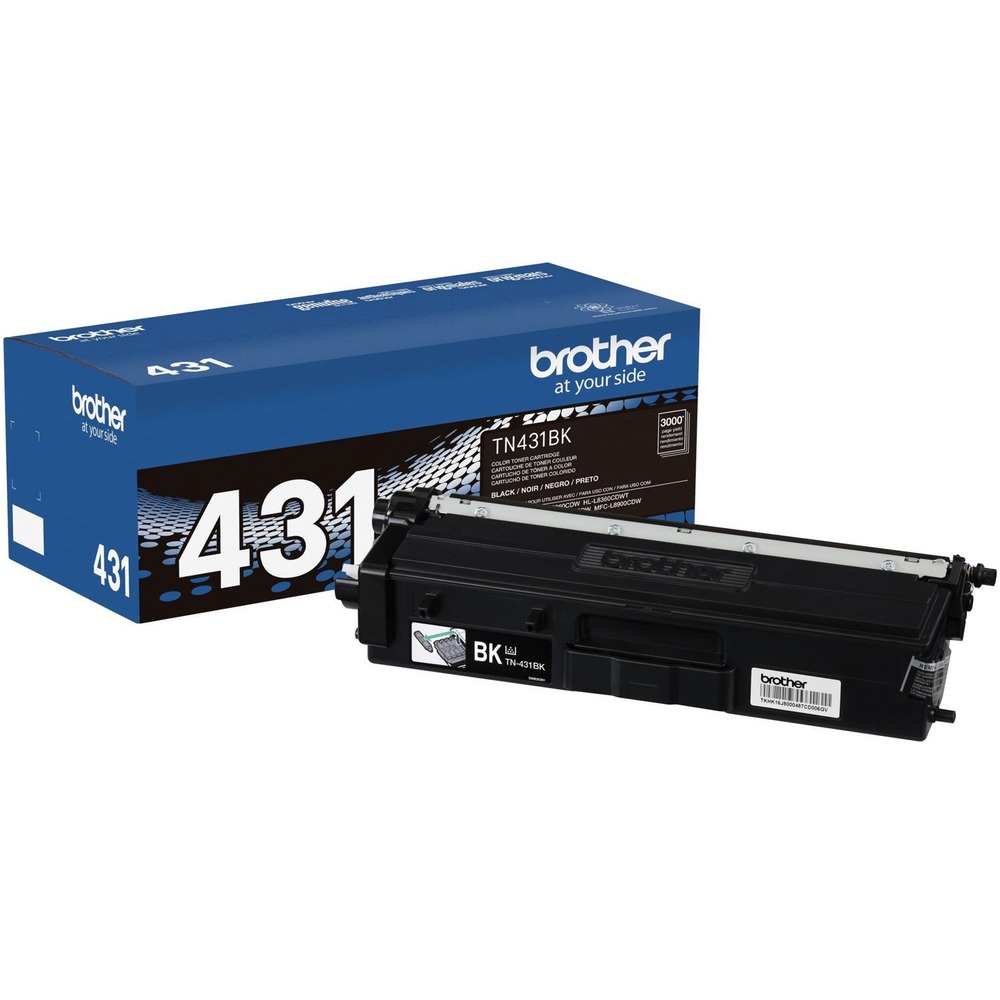 BRTTN431BK - Standard-yield toner cartridge is designed for use with Brother HL-L8260CDW, HL-L8360CDW, HL-L8360CDWT, MFC-L8610CDW and MFC-L8900CDW. All genuine Brother printer supplies are designed as part of an entire printing system to provide a superior degree of quality. Genuine Brother toner is delicately balanced to provide even flow and toner distribution. Cartridge yields approximately 3,000 pages. More from the Manufacturer