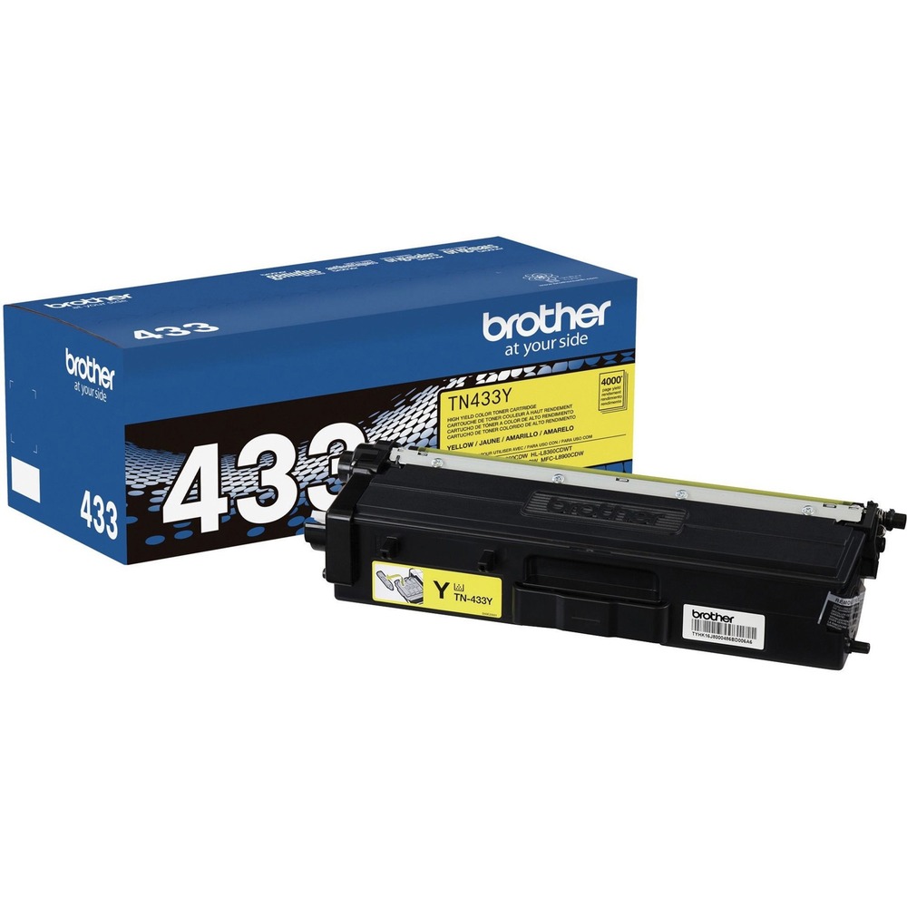 BRTTN433Y - Toner cartridge offers a high yield for high-volume printing. It is compatible with Brother HL-L8260CDW, HL-L8360CDW, HL-L8360CDWT, MFC-L8610CDW and MFC-L8900CDW. All genuine Brother printer supplies are designed as part of an entire printing system to provide a superior degree of quality. Genuine Brother toner is delicately balanced to provide even flow and toner distribution. Cartridge yields approximately 4,000 pages. More from the Manufacturer