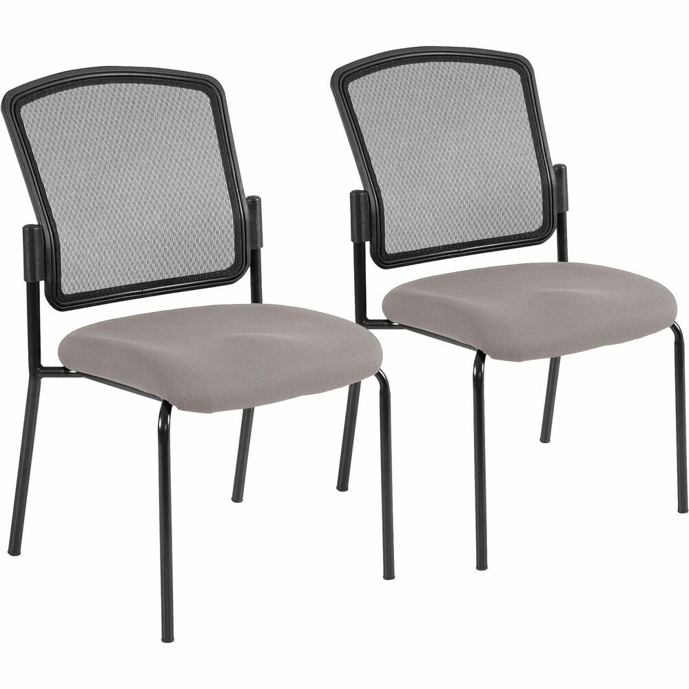 EUT7014071 - Dakota Stacking Guest Chair is a perfect, all-around seating solution with its sturdy, steel frame and functional design. Mesh back increases airflow for a comfortable sitting experience. Castillo vinyl-upholstered, padded seat enhances comfort during long periods of sitting. Armless design provides plenty of room without restricting your movement. Optional casters are available (not included) for easy mobility. Chair is Greenguard certified to produce low chemical emissions.
