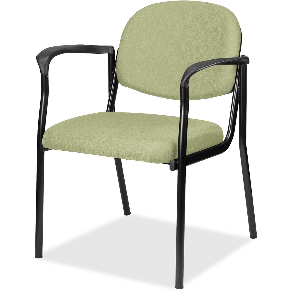 EUT8011069 - Dakota Guest Chair is perfect for waiting areas, offices, exam rooms and more. Thick, padded seat and back provide enhanced support. Vinyl seat and back create optimal comfort. Sturdy, steel frame construction provides durable, stable seating. Armrests help your guests relax during prolonged periods of sitting. Multipurpose chair is Greenguard certified with low chemical emissions to help manage indoor air quality.