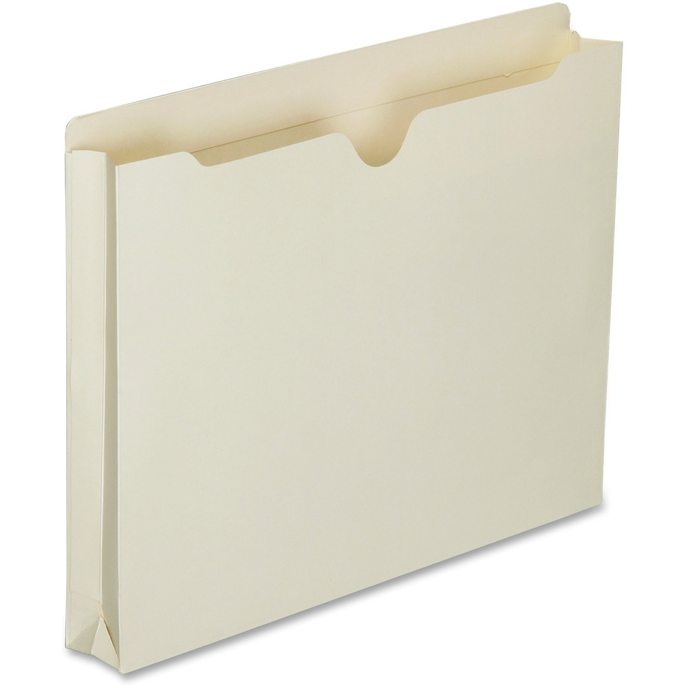 NSN6321014 - Expanding file jackets are ideal for organizing and transporting your files. The 1/2" high, straight-cut, double-ply tabs are reinforced for added durability and easy indexing. Closed jacket sides help keep papers and loose items secure while the thumb-cut notch allows easy access. Use these file jackets in vertical or lateral filing systems. Acid-free, archival-quality folders are made of 11 point manila stock and 30 percent post-consumer recycled materials.