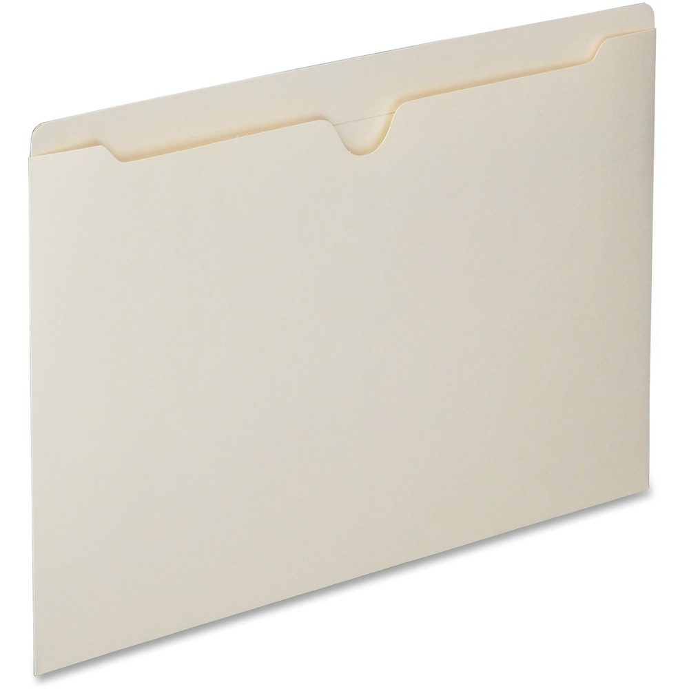 NSN6321018 - File jackets are ideal for organizing and transporting your files. The 1/2" high, straight-cut, double-ply tabs are reinforced for added durability and easy indexing. Closed jacket sides help keep papers and loose items secure while the thumb-cut notch allows easy access. Use these file jackets in vertical or lateral filing systems. Acid-free, archival-quality folders are made of 11 point manila stock and 30 percent post-consumer recycled materials.