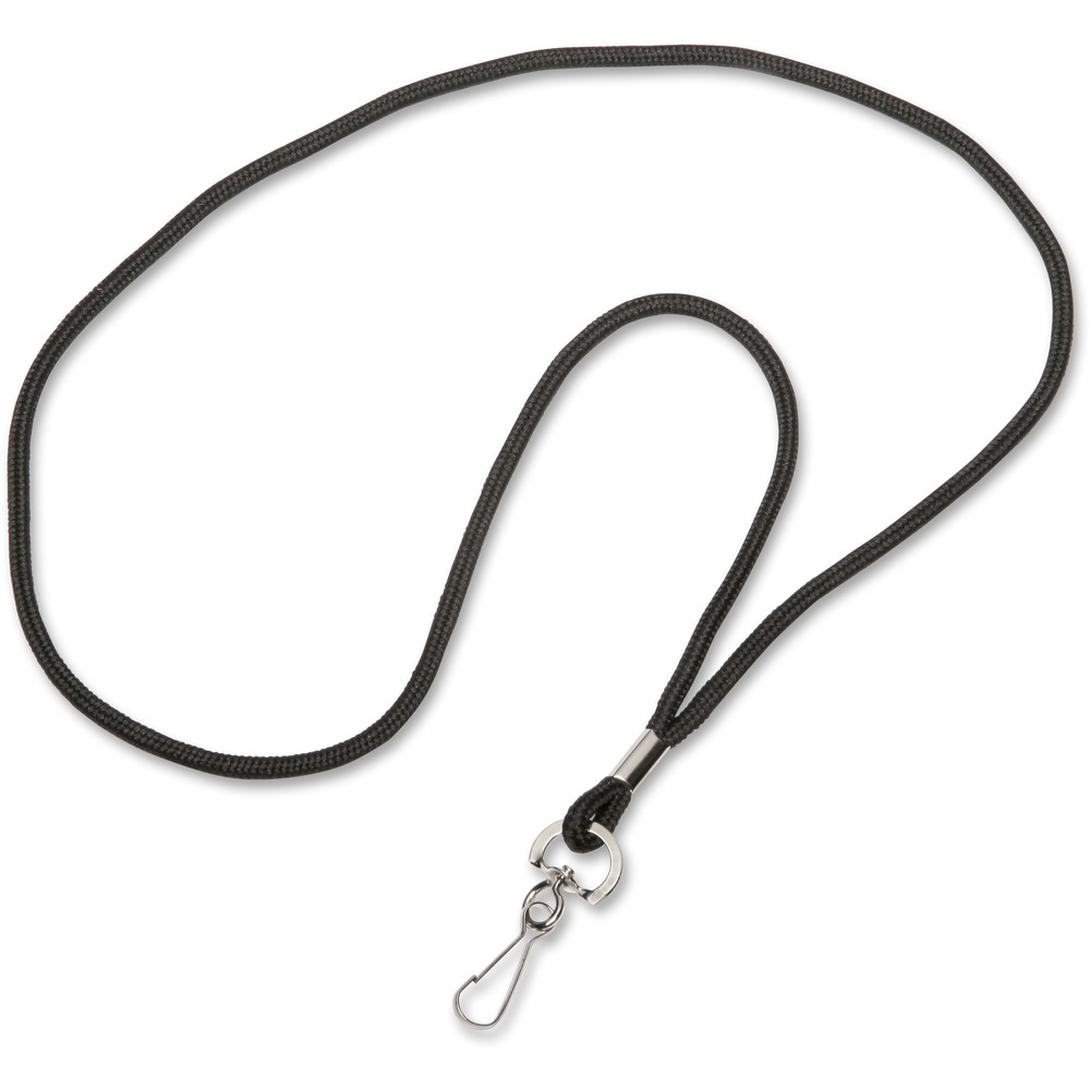 NSN6452730 - Cord-style neck lanyard with J-hook attachment is the perfect way to display your identification without attaching to clothing. It comes with a slide adjuster, side release buckle for easy detachment, and a comfortable safety breakaway.