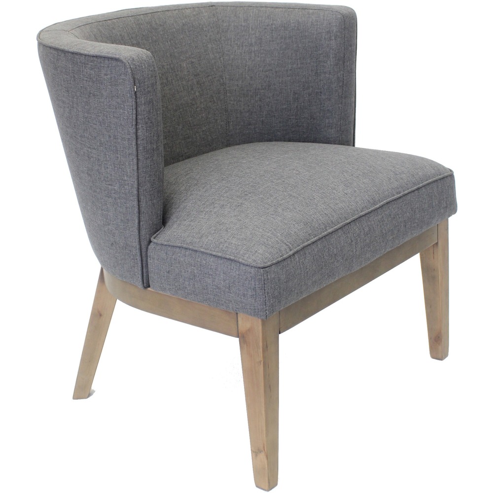 BOPB529DWSG - Ava Accent Chair adds a pop of class to any room or office. Chair is made of high-quality, commercial-grade linen for a modern, attractive look. Stationary, four-leg base is made of driftwood for added durability. Chair is set at a fixed height with fixed arms and supports up to 275 lb.