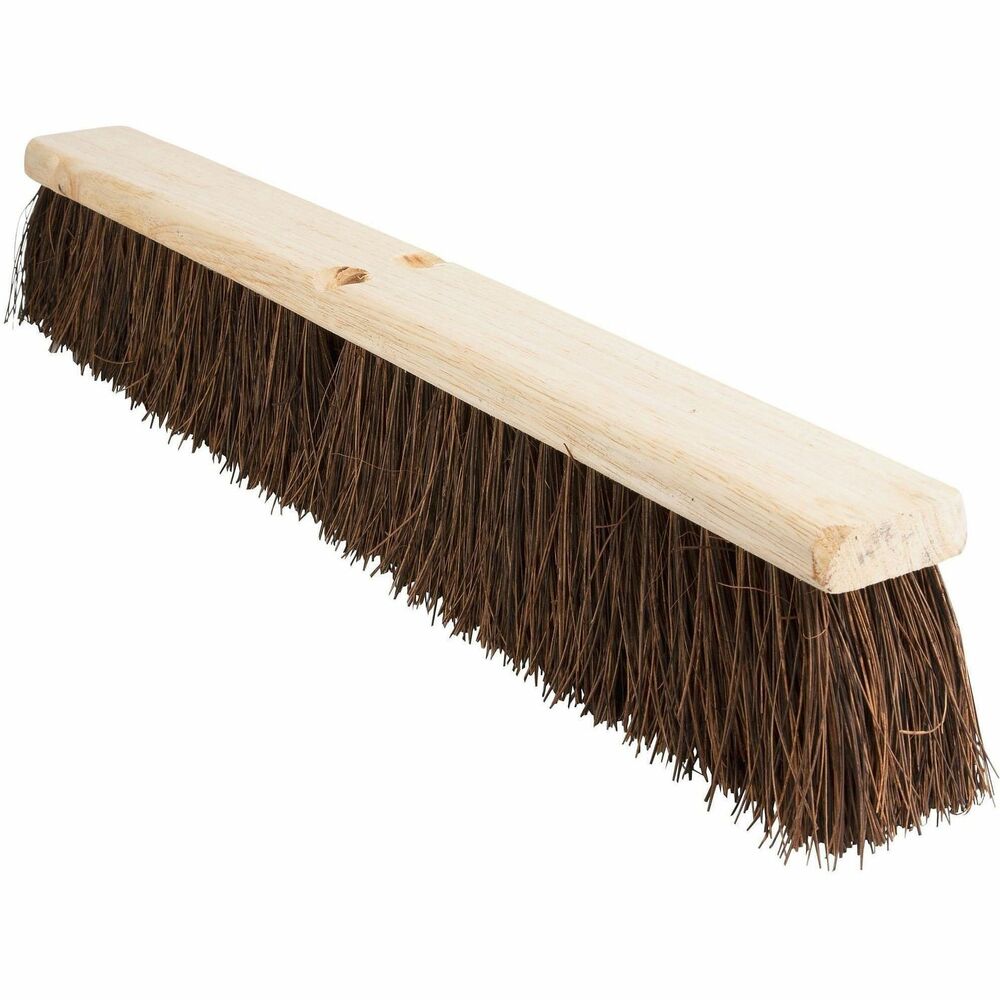 GJO99652 - Push broomhead features stiff Palmyra fibers to effectively sweep your heavy-duty jobs whether you're indoors or out. Hardwood block with a 3-1/4" trim is lacquered for increased durability and ensure lasting performance through your daily applications. 24" length covers a wide area for quick cleanings while allowing easy maneuverability. Broomhead is designed for use with threaded handles (sold separately).