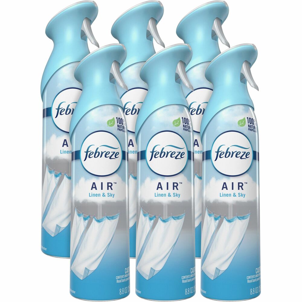 PGC96256CT - Air refresher features OdorClear technology that eliminates lingering odors on the spot to leave rooms with nothing but a light, fresh scent. Its special odor neutralizers bind to airborne malodors to reduce and neutralize their pH value for complete freshness. Linen and Sky scent lets you bring the outdoors in with a fresh off the clothesline scent. Natural propellant delivers a continuous flow of freshness without VOCs for safe use. Air refresher is perfect for clearing away odors from everyday pet and bathroom smells to stubborn smoke and leftover cooking odors.