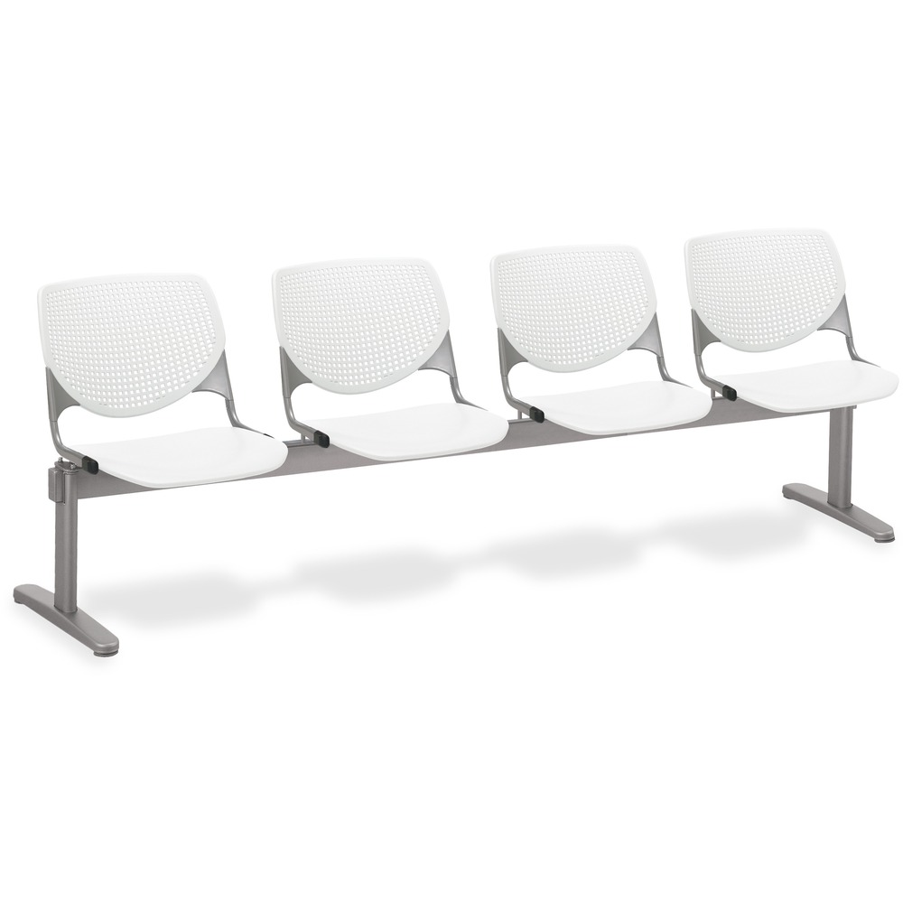KFI2300BEAM4P8 - Kool Beam Chair combines enhanced circulation and airflow with an attractive design for the ultimate seating combination. Polypropylene material creates sturdy durability. Radius conforms to your back for maximum comfort. Aluminum alloy sides increase back support. Silver, powder-coated, steel frame with T-shaped legs provides optimal support and longevity. Beam design features four seats. Unique beam-style elevates any space with an interesting, eye-drawing look.