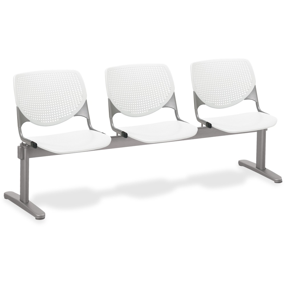 KFI2300BEAM3P8 - Kool Beam Chair combines enhanced circulation and airflow with an attractive design for the ultimate seating combination. Polypropylene material creates sturdy durability. Radius conforms to your back for maximum comfort. Aluminum alloy sides increase back support. Silver, powder-coated, steel frame with T-shaped legs provides optimal support and longevity. Beam design features three seats. Unique beam-style elevates any space with an interesting, eye-drawing look.