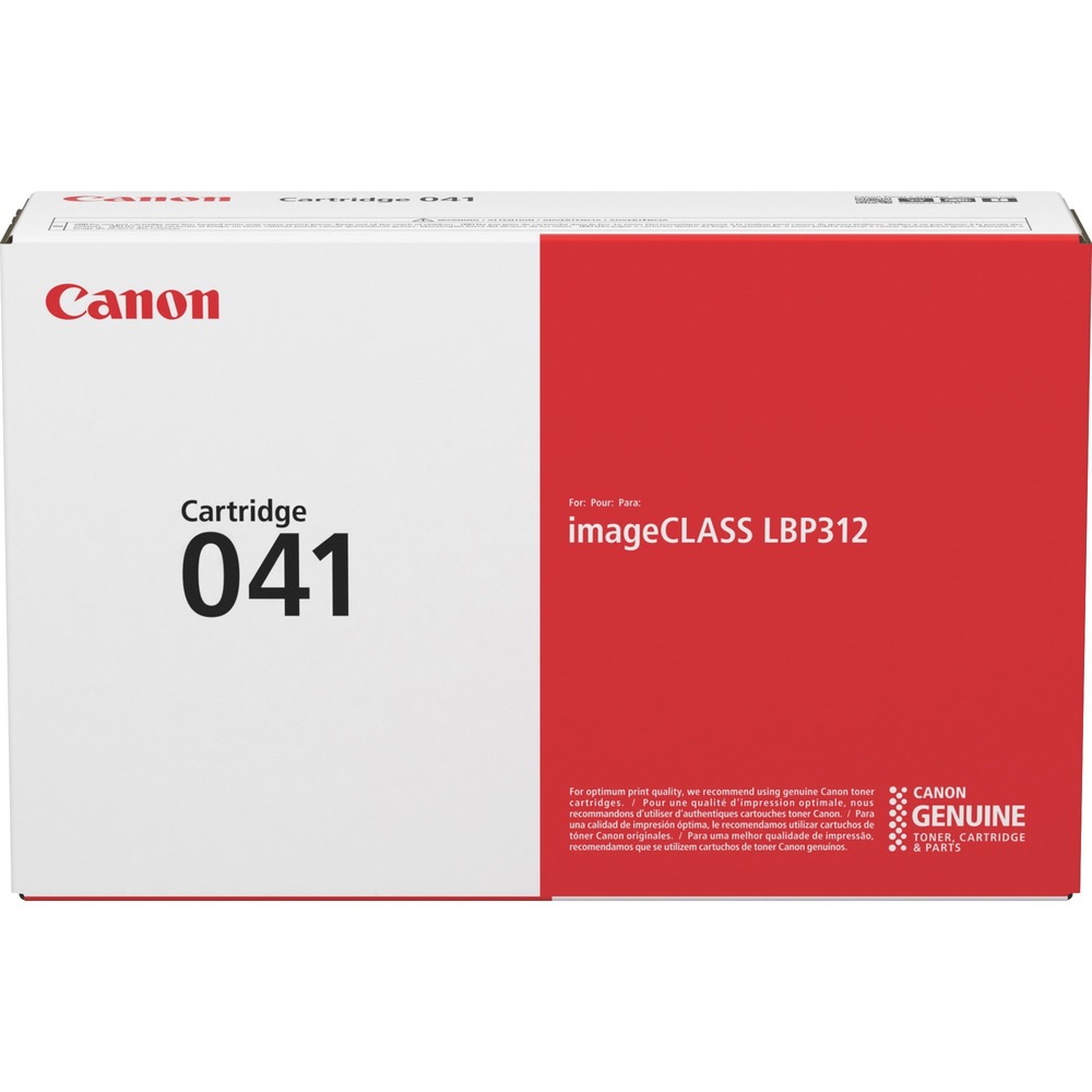 CNMCRTDG041 - Designed by Canon engineers and manufactured in Canon facilities, this genuine Canon toner cartridge is developed using precise specifications so you can be confident that your Canon device will consistently produce high-quality results. Canon S-Toner produces a highly detailed toner image and helps ensure a precise transfer performance. The Single-Cartridge System combines the toner and drum into the same unit, which means you only have one consumable to replace. Cartridge works in the Canon imageClass LBP312dn. It yields approximately 10,000 pages.