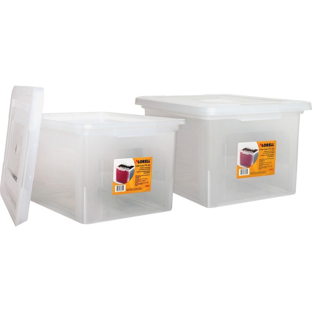 LLR68925BD - Stacking file box offers a reliable choice for your file storage needs. Use file box to store either letter-size or legal-size hanging files. Interlocking lid snaps tight for secure stacking of multiple units. File box is made of clear plastic so you can easily identify the contents.
