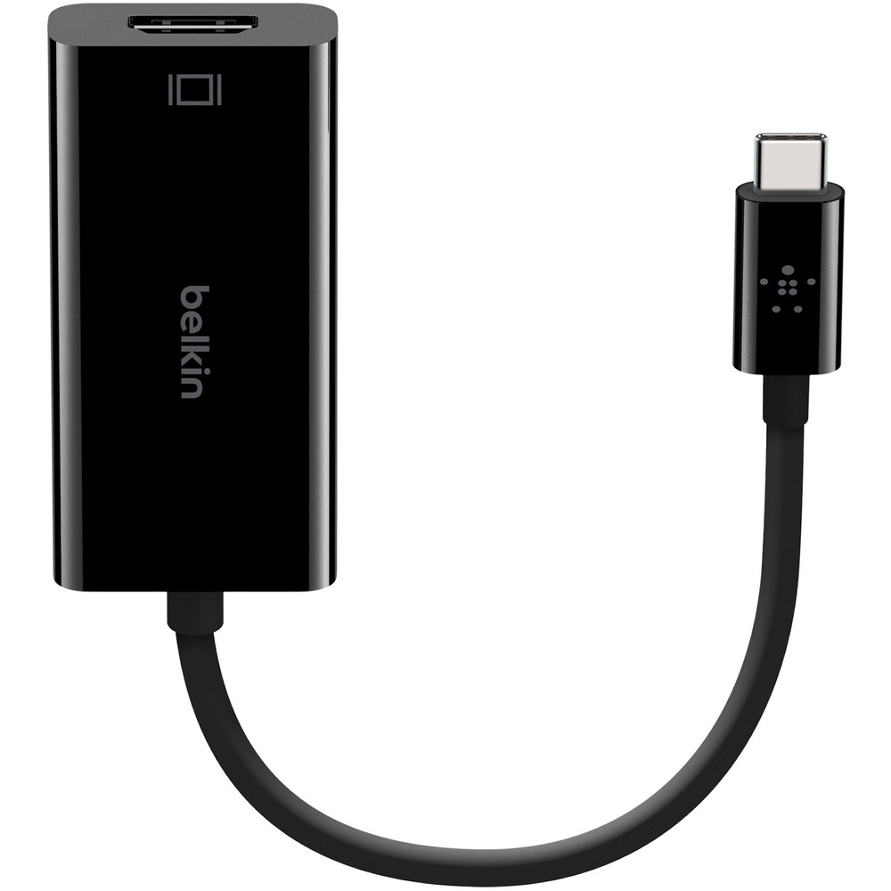 BLKB2B144BLK - USB-C to HDMI adapter allows you to effortlessly share media from your USB-C enabled laptop on an HDTV, 4K monitor or other HDMI-enabled display. 4K support delivers resolutions up to 4096 x 2160 at 60Hz for crisp, vivid images that are free of motion blur and noise. The circuit board that is protected by Belkin's unique advanced shielding, also keeps EMI (electromagnetic interference) to a minimum to ensure you'll enjoy a reliable, high-fidelity signal. Thanks to its meticulous construction and protective coating, the adapter is engineered to withstand tough use. This versatile adapter is compatible with any device that has a video-enabled USB-C port, including certain smartphones, tablets and laptops. The adapter's reversible USB-C connector connects to your device in any direction for a hassle-free connection.