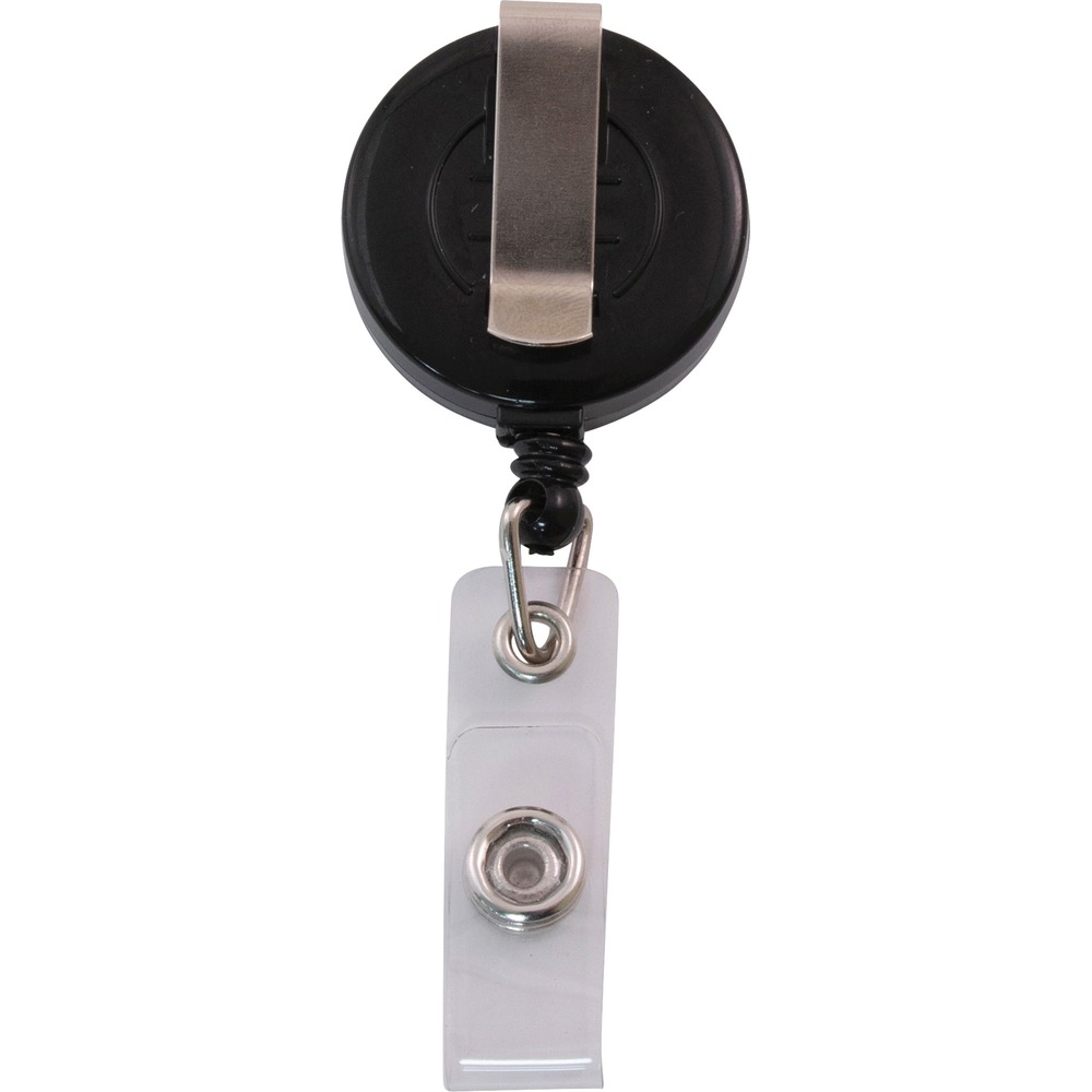 AVT75666 - Keep your ID card close at hand and secure with this retracting, ID badge reel. Each reel has a sturdy clip to easily attach to belts, pockets, purses and more. Easy-snap connector strap can accommodate any employee or identification cards (badge holder sold separately). Retractable cord extends up to 30" for convenient scanning or swiping and retracts automatically.