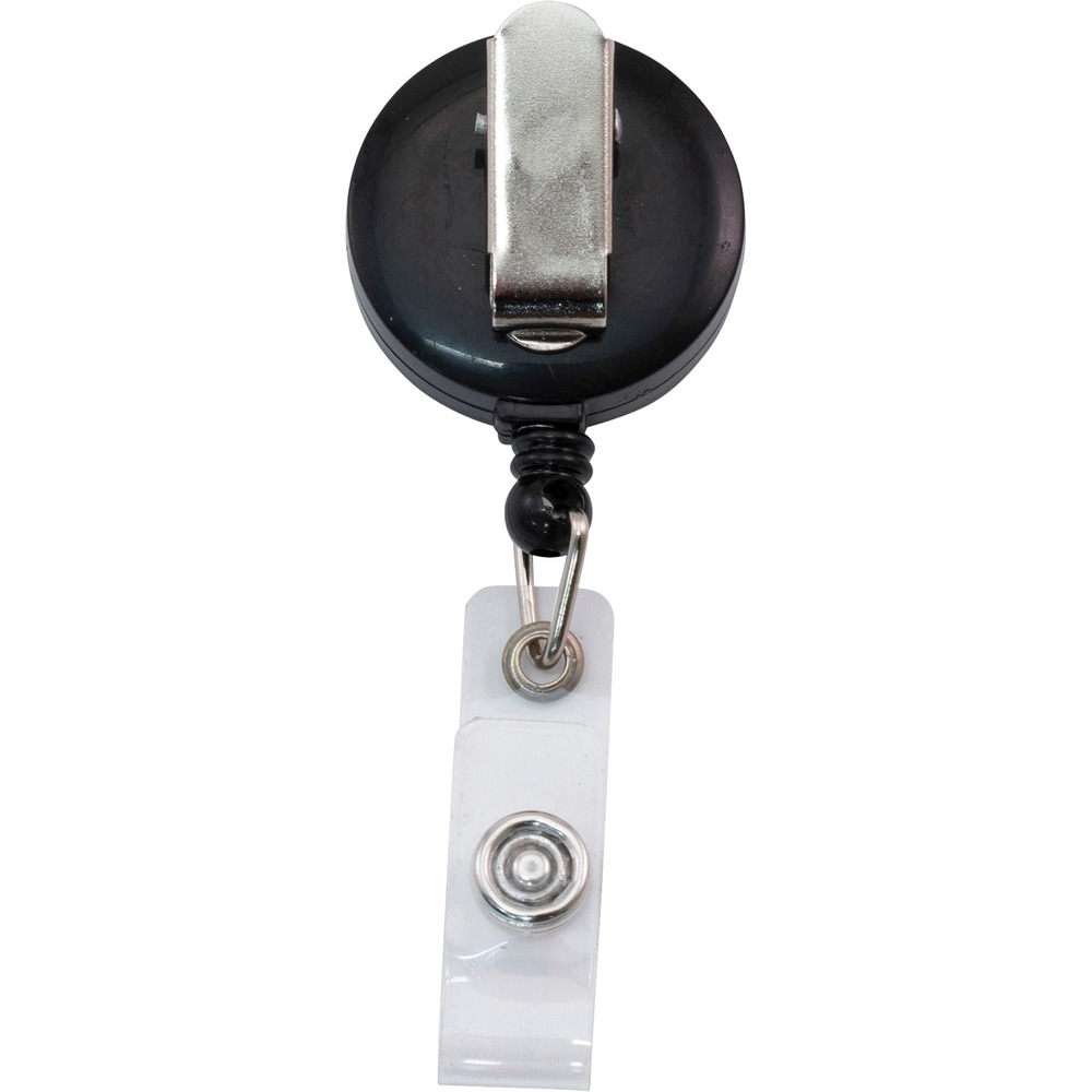 AVT75667 - Keep your ID card close at hand and secure with this retracting, ID badge reel. Each reel has a sturdy, swivel spring clip to easily attach to belts, pockets, purses and more. Easy-snap connector strap can accommodate any employee or identification cards (badge holder sold separately). Retractable cord extends up to 30" for convenient scanning or swiping and retracts automatically.