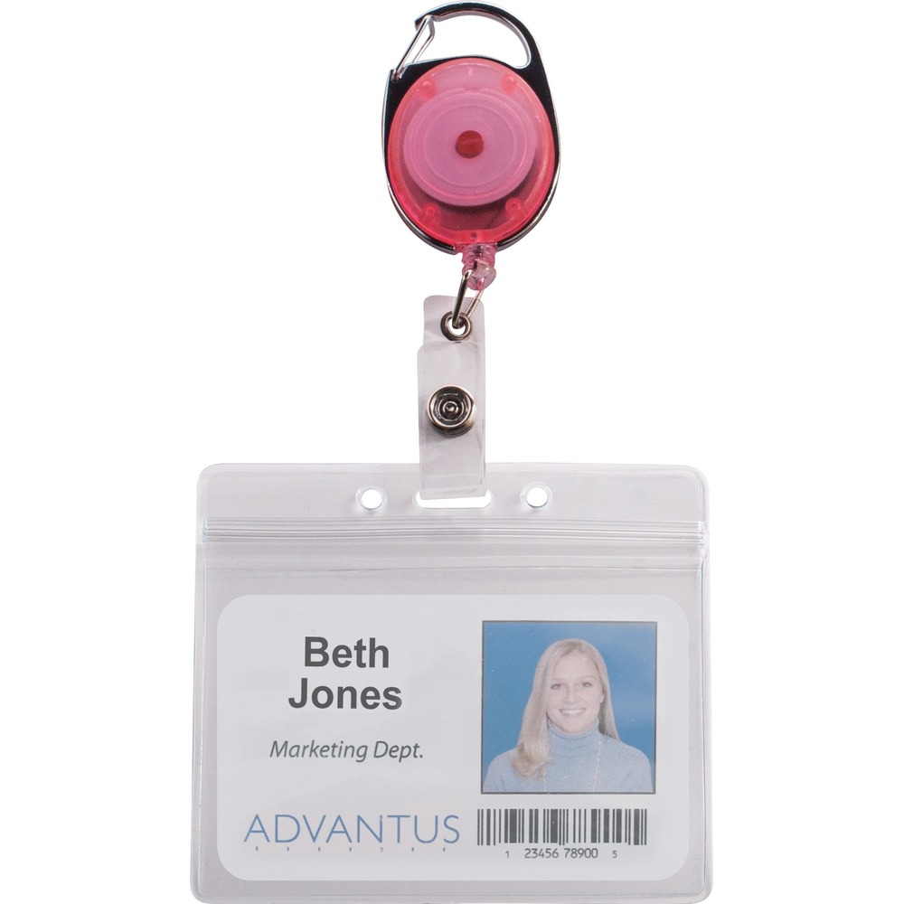 AVT91119 - This Neon Carabiner ID Reels clip securely around belt loops, bags, purse straps and more. They easily attach to any ID card or name badge (sold separately). The cord extends 30" so it's easy to show your ID. Assorted colors include five each of neon orange, neon yellow, neon green and neon pink.