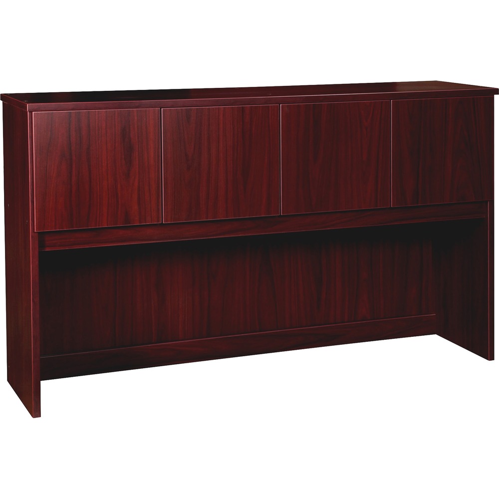 LLRPH6639MY - Hutch expands your storage area for the Lorell Prominence 2.0 Series that offers an elegant design perfect for your executive office suites. Durable, Mahogany laminate surface is mar-resistant, burn-resistant and impact-resistant to withstand hectic, daily work life. Hutch is made with 45 lb. density particleboard and finished on both sides with high-performance, thermally fused melamine. Attach to 66" wide Prominence 2.0 desks or credenzas for convenient, space-saving storage that helps declutter your worksurface. Hutch includes a finished back and four doors to conceal your belongings in two compartments. It ships fully assembled so it's ready for immediate use.