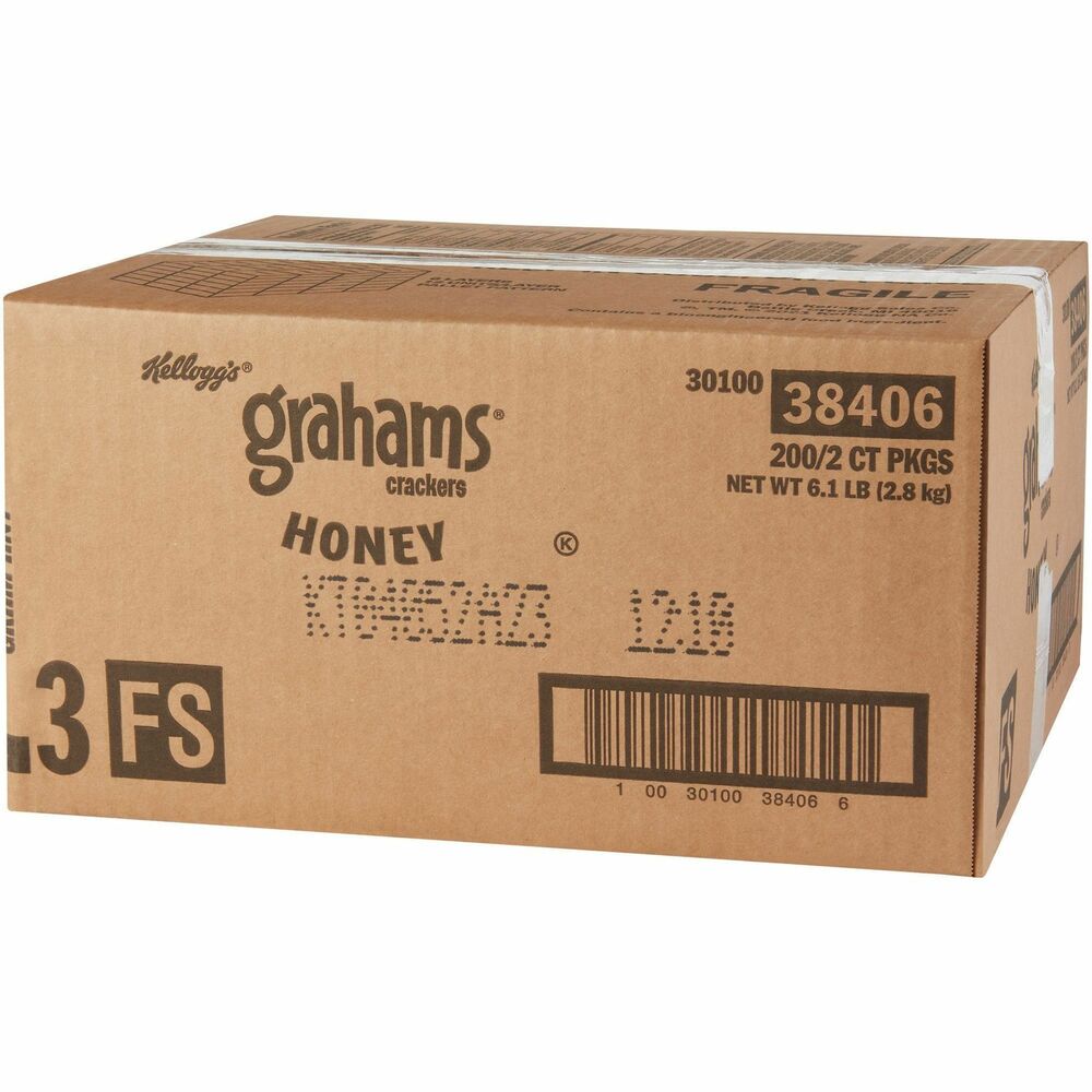 Kellogg's Grahams Honey Crackers Individually Wrapped Honey 0.49 oz 200 / Carton