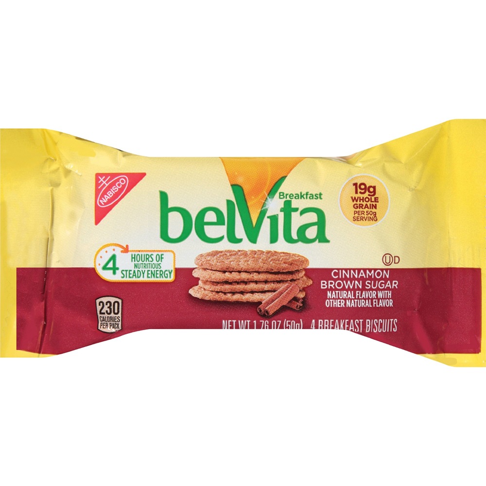 MDZ03273 - Kickstart your morning with BelVita breakfast biscuits to prepare yourself for whatever the day brings. Delicately crunchy biscuits are specially baked to release 4 hours of nutritious steady energy to keep you going all morning long. Simple recipe contains wholesome, fine ingredients without any high-fructose corn syrup, partially hydrogenated oils, artificial flavors or sweeteners. Breakfast biscuits are packaged in individual serving-size packs for convenient on-the-go enjoyment.