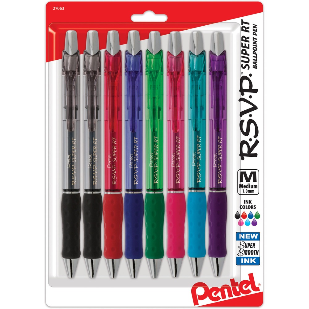 PENBX480BP8M - Retractable pen delivers an incredibly smooth writing experience using the latest in super-smooth, ballpoint ink technology. The special, low-viscosity formula glides effortlessly across pages without dragging, blobbing or scratching to ensure your handwriting stays neat and legible. Its contoured grip surrounds the sleek barrel to keep your hand comfortable with minimal fatigue. Translucent barrel matches the ink color to help you quickly grab the color you need and allows you to keep an eye on your ink to prevent unexpected runout.