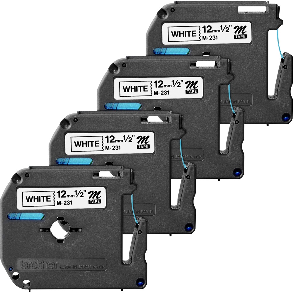 BRTM231BD - Create labels for home, home office, school or hobby applications using this 1/2" Black on Silver tape. It is designed for use with Brother P-Touch machines including PT-100, PT-110, PT-45M, PT-55BM, PT-55S, PT-65, PT-65SB, PT-65SCCP, PT-65SL, PT-65VP, PT-70, PT-70BBVP, PT-70BM, PT-70BMH, PT-70HK, PT-70HOL, PT-70HOT, PT-70SP, PT-70SR, PT-80, PT-80SCCP, PT-85, PT-90 and PT-M95. Nonlaminated tape is perfect for indoor and light use. It yields 26.2'.