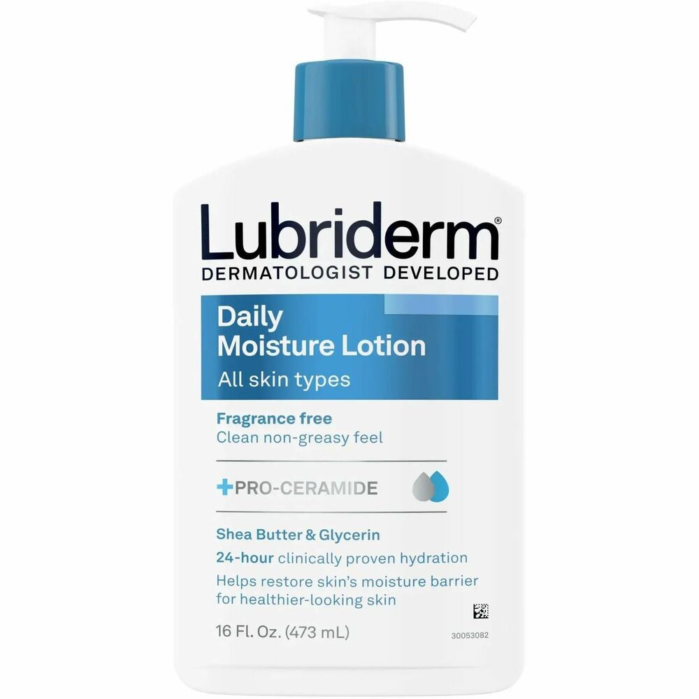 JOJ48323CT - Ideal for normal-to-dry skin types, Lubriderm Daily Moisture Lotion replenishes and moisturizes dry skin. From a dermatologist-developed brand, this daily hydrating lotion is clinically shown to help moisturize dry skin for 24 hours, achieving healthy-looking skin. Lotion is enriched with Pro-Vitamin B5 and essential moisturizers naturally found in healthy skin to improve your skin's moisture barrier. Great for smoothing over hands and body every day, Lubriderm Daily Moisture Lotion is nongreasy for a clean, pleasant feel on the skin.