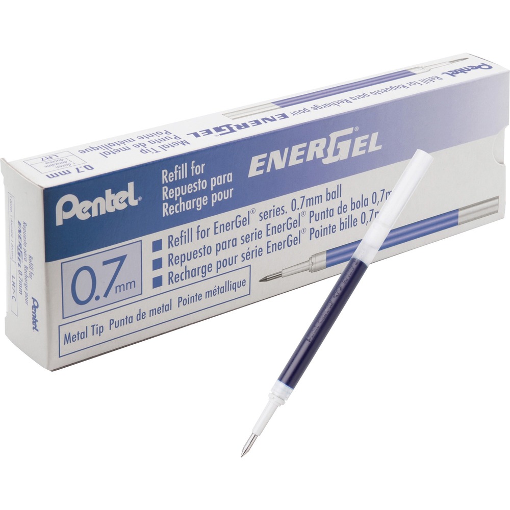 PENLR7CBX - EnerGel Liquid Gel Pen Refill features high-performance ink technology that combines the best qualities of liquid and gel ink for a super-smooth writing experience. Quick-drying ink is ideal for lefties - no smears, no smudges and no globs. 0.7mm metal tip produces crisp, medium lines.