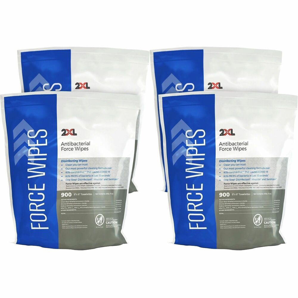 TXLL4014CT - GymWipes/CareWipes Antibacterial Force Towelettes are perfect for controlling and eliminating organisms on high-traffic surfaces that people come into contact with every day. Disposable, full-spectrum disinfectant wipes are EPA-registered and hospital-grade. They are an easy, hygienic way to lower the risk of infection and cross-contamination. One-step wipes require no bottles, sprays or packets. Soft, durable towelettes are nonirritating, nontoxic and nonabrasive. Super-absorbent wipes (8" x 6") are compatible with 2XL Antibacterial Force Wipes Bucket (not included).