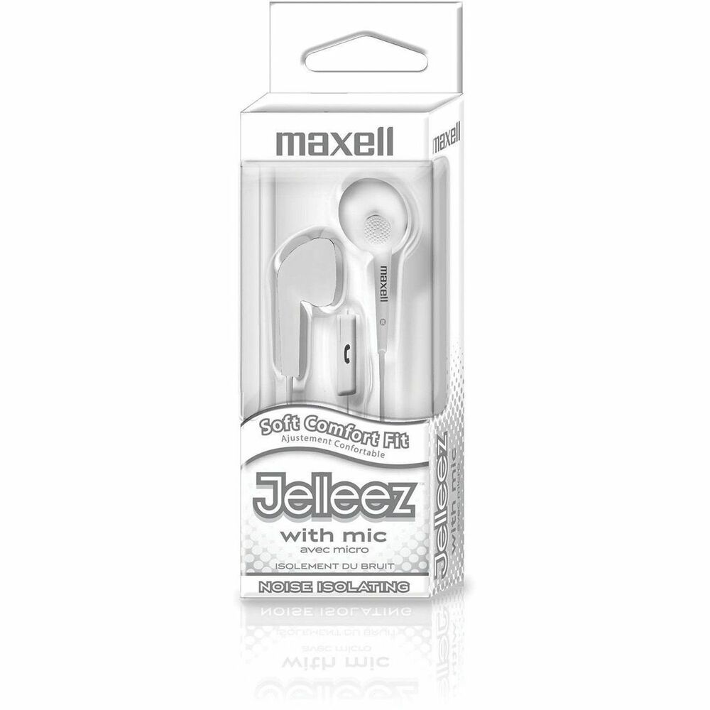 MAX199728 - Jelleez earbuds feature soft, gel earpieces that nestle securely yet comfortably in your ear for an enjoyable listening experience. Built-in microphone allows hands-free conversations so you can talk while you're on-the-go. Compact size allows you to keep these earbuds virtually anywhere to ensure they're always within quick reach. Lightweight design provides a relaxed, enjoyable fit to stay comfortable in your ears through extended listening periods.