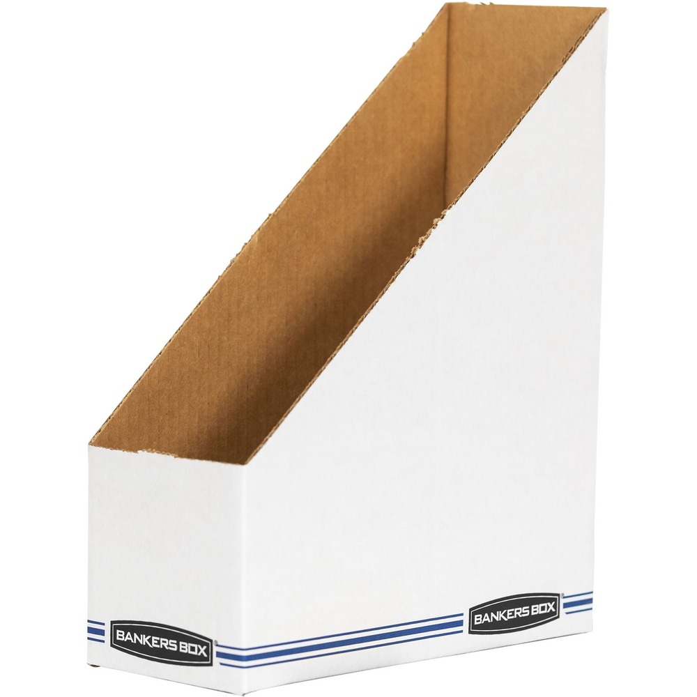 FEL00723 - Magazine file offers cost-effective storage. Ideal for standard letter-size magazines, periodicals or files. Sturdy white fiberboard construction withstands moderate usage on desk or shelf.