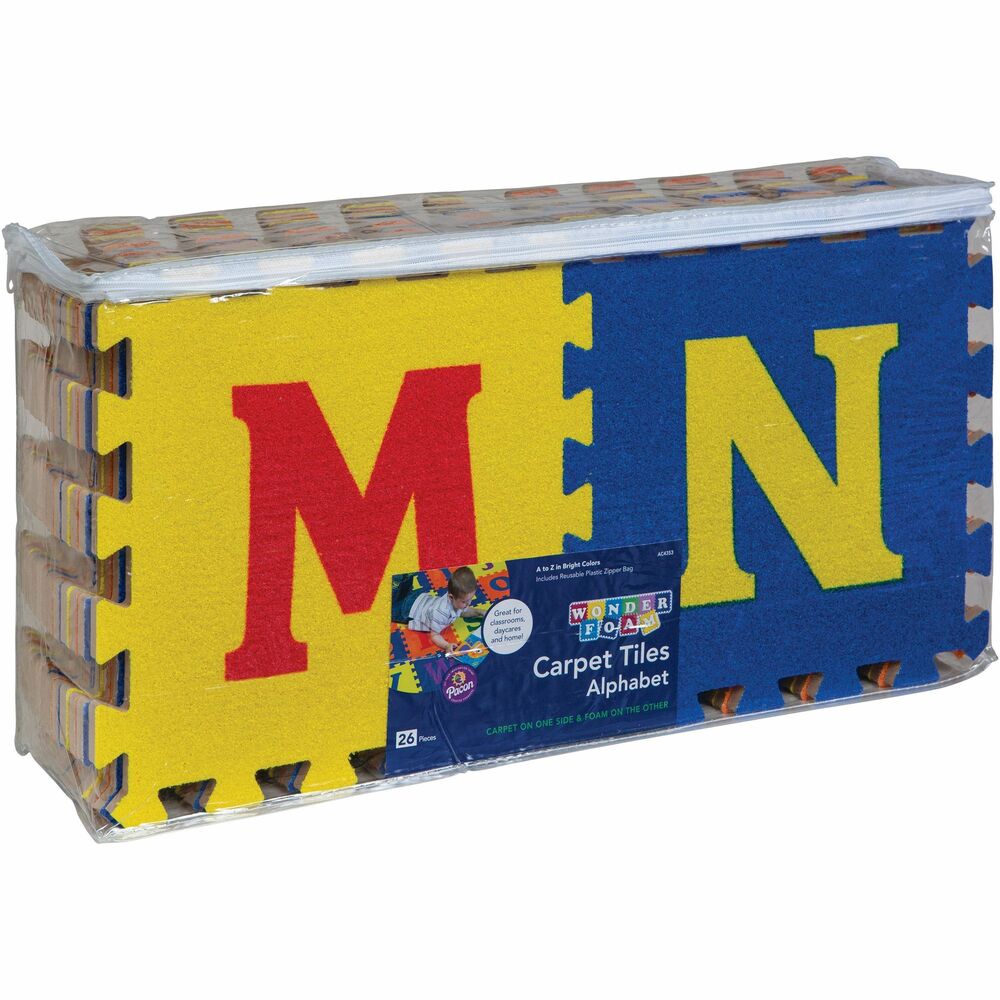 Creativity Street WonderFoam Alphabet Carpet Tiles 12" Length x 12