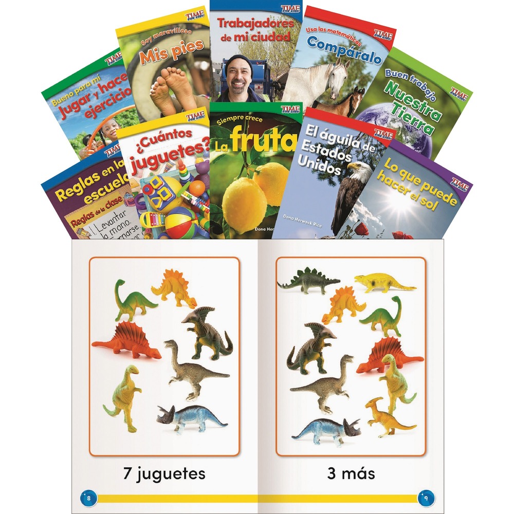 SHL25855 - Engage students with informational texts that cover the foundational skills that your young learners need to know to advance to the next level. Build your classroom library or supplement your reading program with these Spanish-translated books that feature compelling TIME For Kids content. 10-book set is designed for kindergarten students.