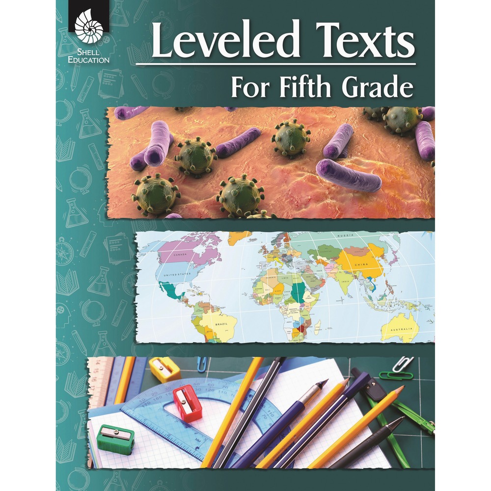 SHL51632 - Leveled Texts for Fifth Grade equips teachers with reading materials designed for classes with a wide range of reading abilities. This series covers 20 texts in four subject areas. Each text written in three different styles, tailored for low-level, on-level, and above-level readers as well as English language learners. For teachers, this valuable series provides differentiated texts right at their fingertips. Since each informational text features the same cover and different leveled content for each type of learner, students can be confident and secure in their reading level. Leveled Texts for Fifth Grade focuses on important reading skills needed to meet state requirements. Topics range in the Math, Science, and Social Studies subject areas, preparing students for college and career readiness.