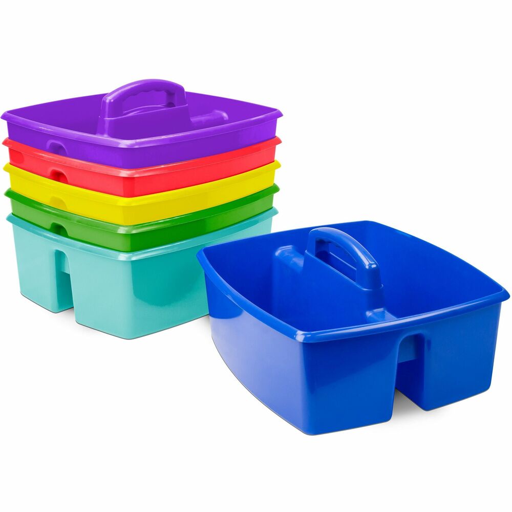 STX00948U06C - Organize your essential supplies for grab-and-go usage with this large caddy. Rounded handle has no sharp edges for safe handling by both adults and young learners. Strong, impact-resistant plastic wipes down quickly and is dishwasher-safe for easy maintenance. Its stackable design stacks neatly and nests deeply for space-saving storage. Caddy is perfect for organizing and carrying paint, pens, markers and more.