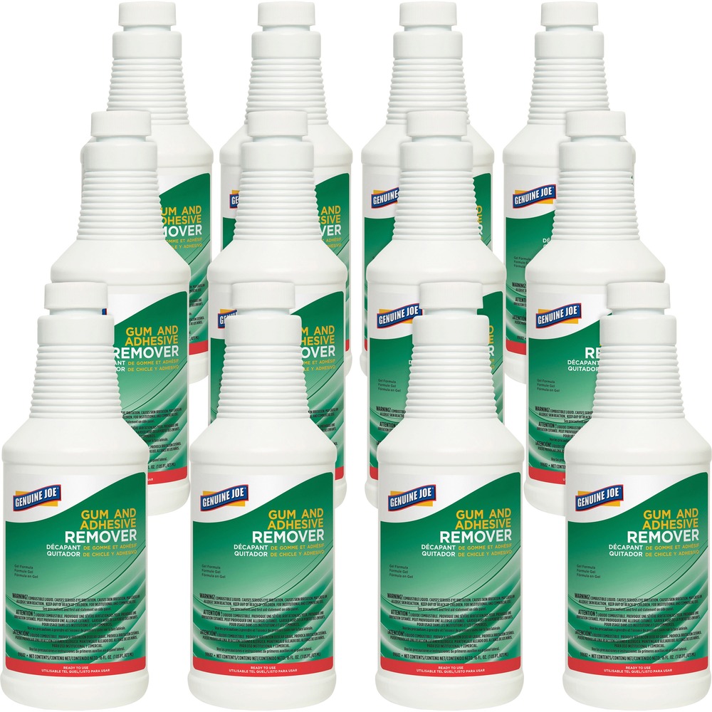 GJO99682CT - This thickened gel formulation delivers powerful, solvent cleaning action right to the desired location. Because it is a gel, it clings to the stain to provide longer contact time for improved stain-removing performance. The natural solvents are very effective at removing oily stains, gum and adhesives. This ready-to-use, liquid formula also rinses easily with water so it won't leave an oily solvent residue on the carpet. Gum and Adhesive Remover comes in a squeeze bottle with a flip top for easy dispensing.