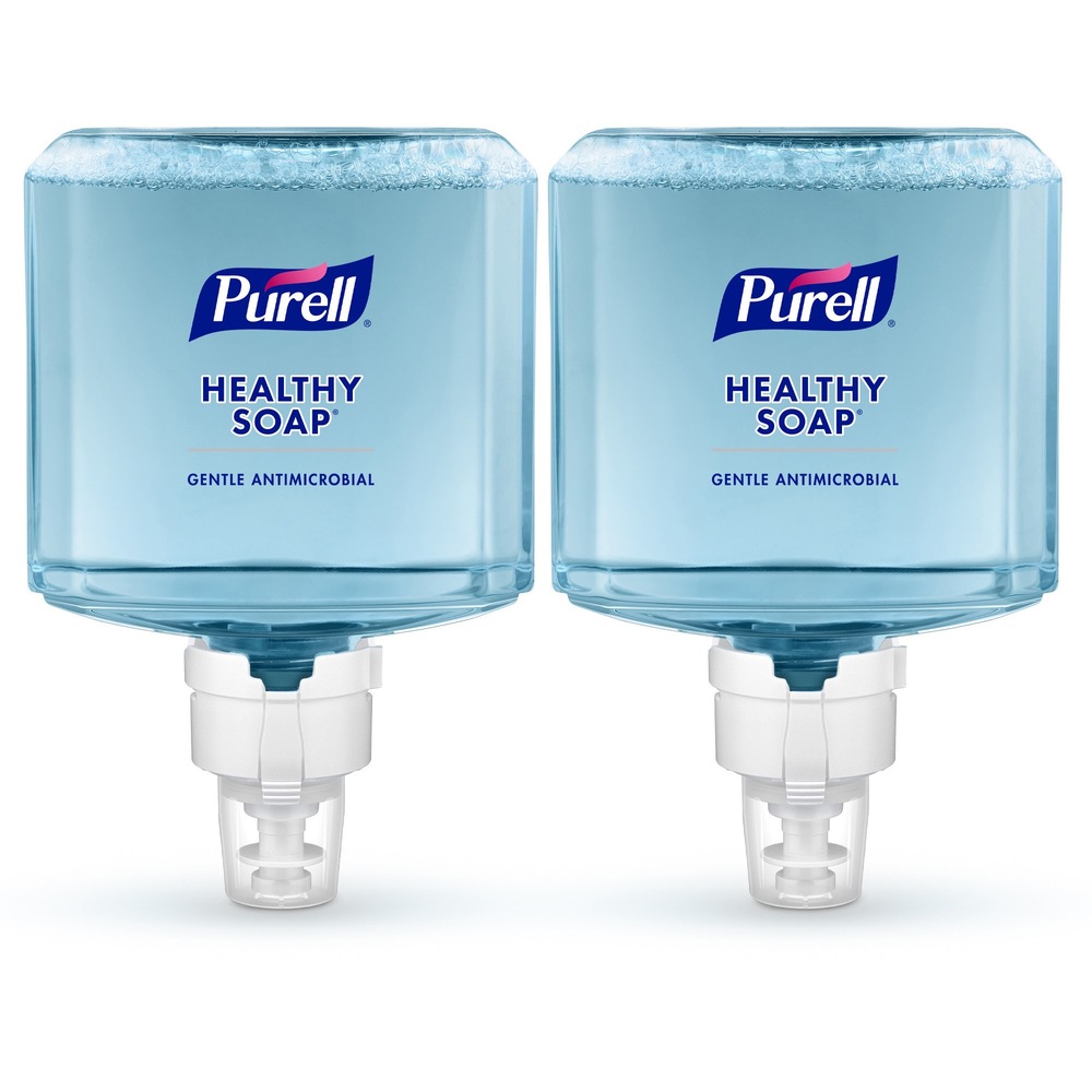 GOJ777902 - Efficacy and mildness come together in this effective, antimicrobial hand soap for your PURELL ES8 Touch-Free Soap Dispensers. Quick-acting, antimicrobial foam soap for general handwashing is proven to be as mild as PURELL's selling non-antimicrobial soap. Hypoallergenic, dermatologist-tested formula maintains the skin's natural moisture barrier. It is dye-free and only has a light fragrance. PURELL HEALTHY SOAP 0.5 percent BAK Antimicrobial Foam meets USDA biobased requirements for handwash. AT-A-GLANCE refill design lets you monitor soap levels with just one look. Sanitary Sealed PET refill is easily recycled. More from the Manufacturer