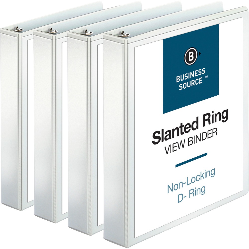 BSN28441BD - Basic D-Ring View Binder offers a clear, nonglare overlay on the front, back and spine for easy customization and identification. Slant-D rings hold 25 percent more paper than traditional binders. Back-mounted metal rings allow pages to lie flat. Two triggers on the ring mechanism provide easy access to your documents. 1-1/2" capacity holds up to 375 letter-size sheets. Clear pockets on the inside covers offer extra document storage with a 30-sheet capacity for each pocket. Design also features a sturdy chipboard core and exposed rivets. Three-ring binder is made of polypropylene.