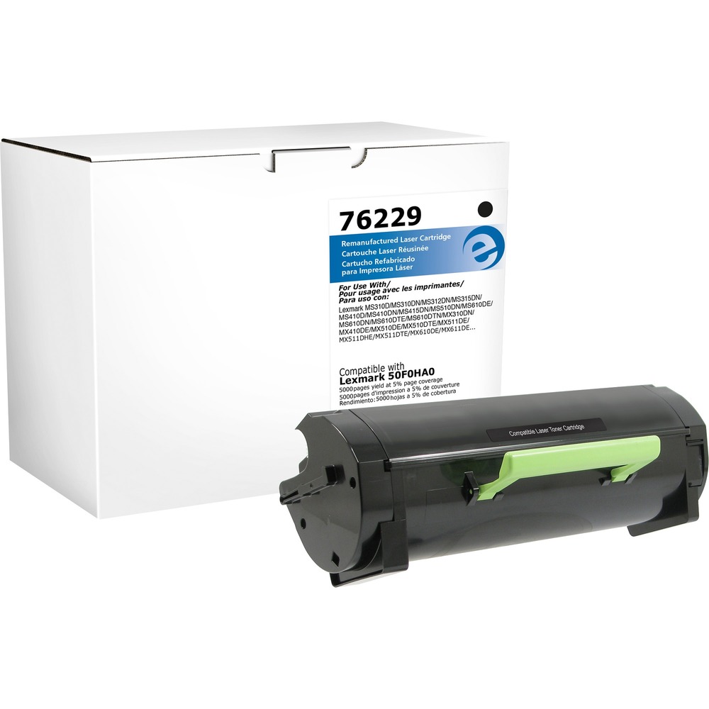 ELI76229 - Premium, replacement toner cartridge is made to be a true quality alternative to the OEM while offering significant savings. It works in your Lexmark MS510dn, MS610de, MS610dn, MS610dte and MS610dtn for exceptional performance. High-capacity cartridge yields approximately 5,000 pages. Elite Image is ISO certified.