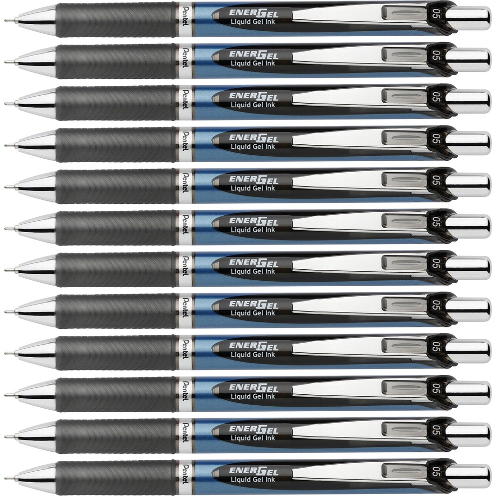 PENBLN75ABX - Retractable gel pen delivers the ultimate writing experience with a stainless steel tip and super-smooth blend of liquid and gel inks that glide across paper. Tip conveniently retracts to protect pockets and purses. Vivid, quick-drying ink is great for left-handed writers - no smears, no smudges, no globs. Ink formula is excellent for everyday notes yet safe for vital documents. Sleek, stylish barrel design with stainless steel accents adds to the professional look. Latex-free grip allows maximum comfort and control. Barrel and latex-free grip accents indicate color. Pen is refillable with Pentel EnerGel refill.