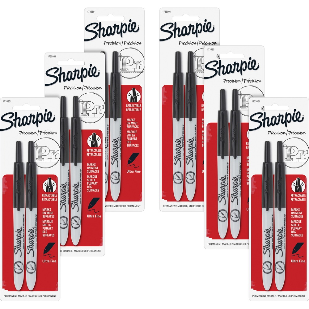 SAN1735801BX - Sharpie Retractable Permanent Marker offers a precise, ultra-fine tip for writing and marking, and easy one-handed advancing and retracting. Ink dries quickly. Safety Seal valve design helps prevents marker dryout and leakage. Ink is permanent on most surfaces. No cap to remove or lose. Ink is certified AP nontoxic.