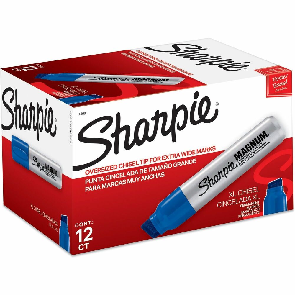 SAN44003BX - For bold statements that need to go extra-wide, look to Sharpie Magnum Permanent Markers. These chisel markers include an oversized tip for clear, precise, extra-wide marks. The intense markers feature iconic Sharpie ink that is quick-drying and fade-resistant and water-resistant so your writing lasts for a long time.