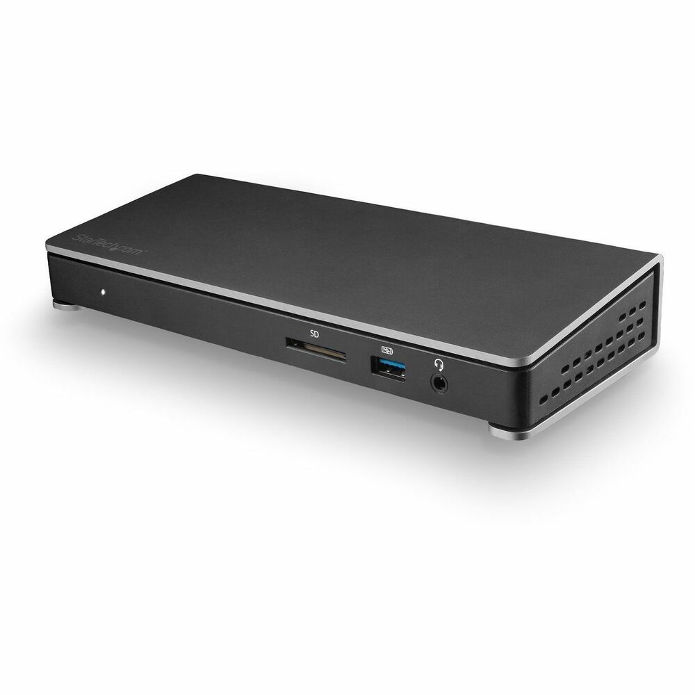 STCTB3DOCK2DPPD - Easily transform your Thunderbolt 3 equipped MacBook Pro or Windows laptop into a dual-4K workstation with up to 40Gbps of throughput. The high-quality TB3 dock features six USB 3.0 ports, 85W Power Delivery to charge your laptop, and an SD card reader.  Create a Dual-4K 60Hz Workstation This dual-monitor docking station supports 40Gbps speeds and 4K (4096 x 2160) resolution at 60Hz on two monitors, enabling resource-demanding applications on independent displays without draining system resources. The TB3 dock can support 5K (5120 x 2880) resolutions @ 60Hz on a single display.  Connect your laptop to:   1 x 4K monitor via the DP Port 1 x 4K monitor via the TB3 USB-C Port (1.8 m cable included)   OR   1 x 5K monitor via the DP and TB3 USB-C ports   Easy Installation & Deployment Simply connect the TB3 dock to your laptop with the included TB3 cable and start working immediately. No time-consuming driver installations are required. Set up a second monitor using the included USB-C to DisplayPort cable adapter, eliminating the need for extra adapters.  Plenty of Ports Including SD Card Reader The TB3 docking station offers six USB 3.0 ports, including a Fast-Charge port and USB-C port, an GbE port and audio/microphone port. The built-in SD card reader adds storage not usually available on most docking stations.  85W Power Delivery Using a single cable, the universal laptop docking station provides up to 85W of Power Delivery to power and charge your laptop, and power your peripherals with its 180W power adapter.  Enhance Productivity and Device Management with the StarTech.com Connectivity Tools Application Developed to improve performance and security, StarTech.com Connectivity Tools is the only software suite on the market that works with a wide range of IT connectivity accessories. The software suite includes:   Advanced Windows Layout Utility: To setup and save custom windows layouts.   Mac Address Pass-Through Utility: To improve network security.   USB Event Monitoring Utility: To track and log connected USB devices   Wi-Fi Auto Switch Utility: Enabling users to quickly access faster network speeds via wired LAN.     For more information and to download the StarTech.com Connectivity Tools application, please visit: www.StarTech.com/Connectivity-Tools  TB3DOCK2DPPD is backed by a StarTech.com 3-year warranty and free lifetime technical support. More from the Manufacturer