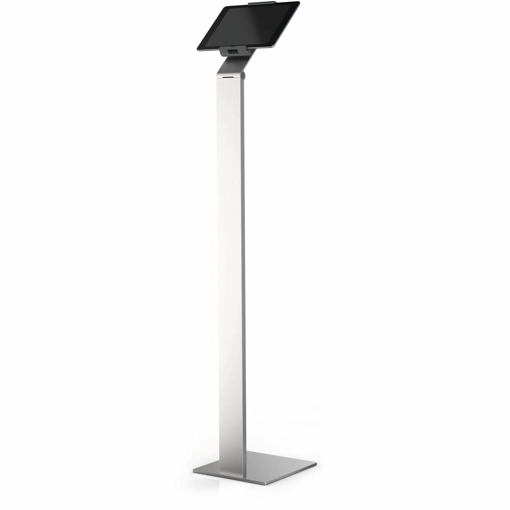 DBL893223 - Tablet Floor Stand is an excellent tool for presentations in public buildings, at trade fairs and exhibitions, in hotels and restaurants and at the point of sale. With its elegant design, the tablet floor stand fits into any environment and recommends itself by its excellent stability. Easy-to-use design allows you to quickly insert and remove your tablet. Rotatable design offers snap-in points at every 90 degrees for portrait or landscape viewing. Aperture in the holder serves as charging cable outlet for the tablet. Cable conduit with cable manager is adjustable across the entire height range. Flexible, tilt angle adjustment of the arm can be moved from 0 degrees to 88 degrees. More from the Manufacturer